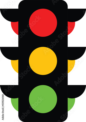 Traffic Light Signals Understanding Red, Yellow, and Green Lights vector