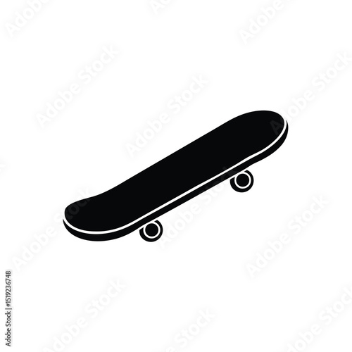 Skateboard Dynamic Vector Silhouette