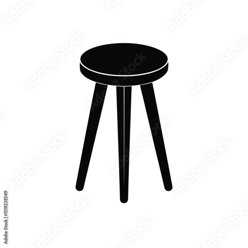 Stool Minimalist Vector Silhouette