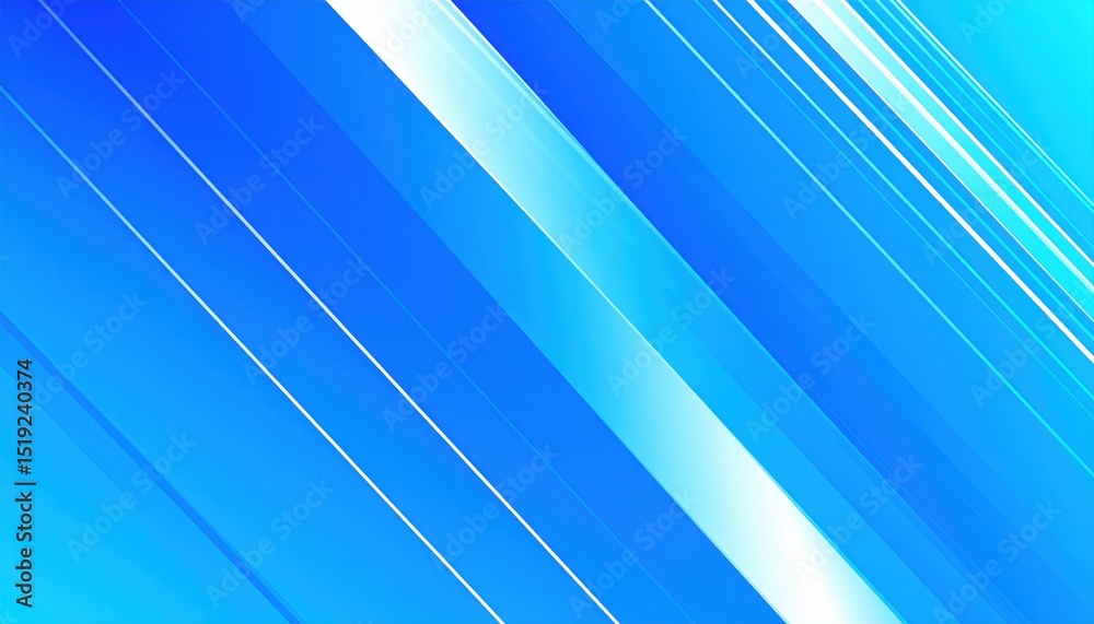 Fototapeta premium Dynamic blue abstract lines digital art graphic design modern perspective minimalistic aesthetic