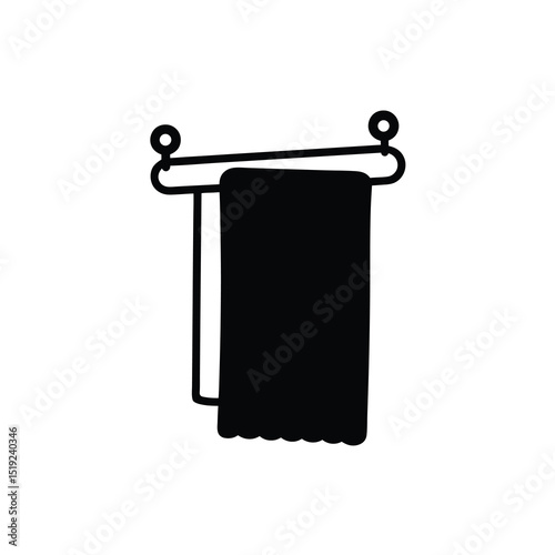 Towel Rack Minimalist Vector Design