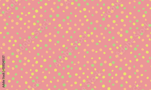 Joyful pastel confetti scattered on a soft pink backdrop.  Perfect for playful branding, website design, or cheerful textile prints. This seamless pattern evokes feelings of happiness and celebration.