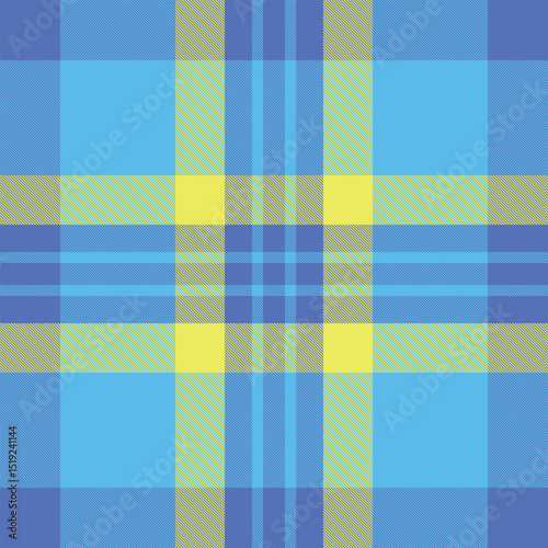 Vibrant pastel plaid pattern in cheerful blue, yellow, and green hues.  Perfect for textile design, website backgrounds, or creating a summery, optimistic mood.