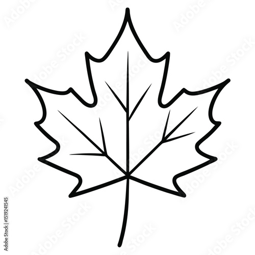 Colorful maple leaf vector illustration perfect for autumn season designs