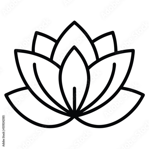 Lotus flower vector illustration symbol design element