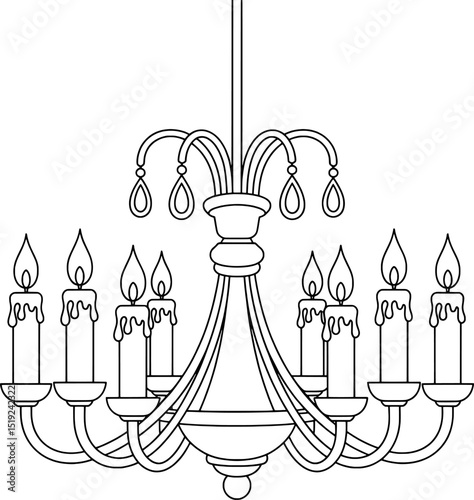 Elegant candlelight chandelier classic home decor