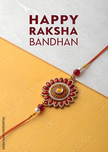 Happy Raksha Bandhan Indian festival celebration cultural background