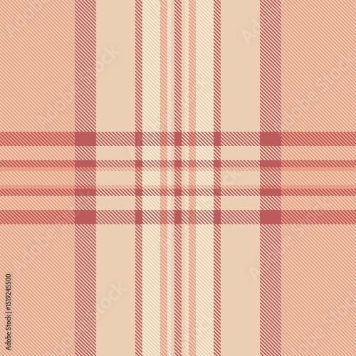 Collage seamless fabric background, custom vector pattern plaid. Cute textile check tartan texture in light and orange colors.