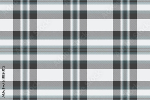Paper check tartan texture, pretty background seamless plaid. Inspiration pattern fabric vector textile in white and grey colors.
