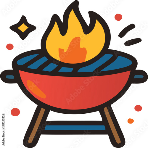 Barbeque party icon