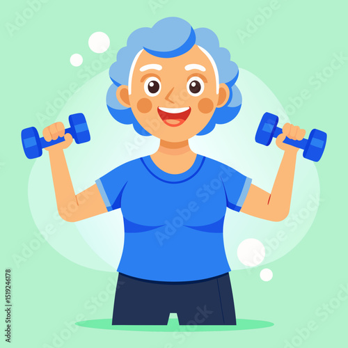 girl with dumbbells