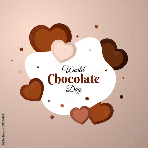 Vector illustration of World Chocolate Day social media template