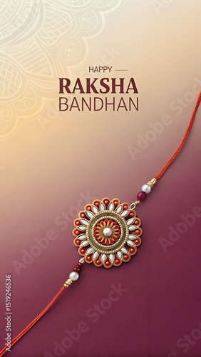 Happy Raksha Bandhan Indian festival celebration cultural background
