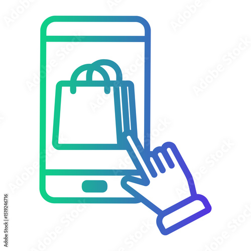 digital services Line Gradient Icon