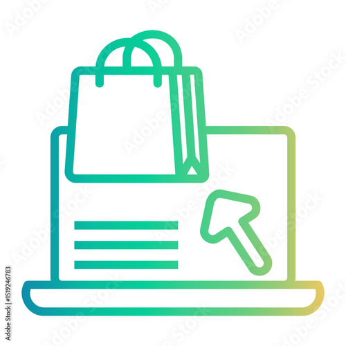 online shop Line Gradient Icon