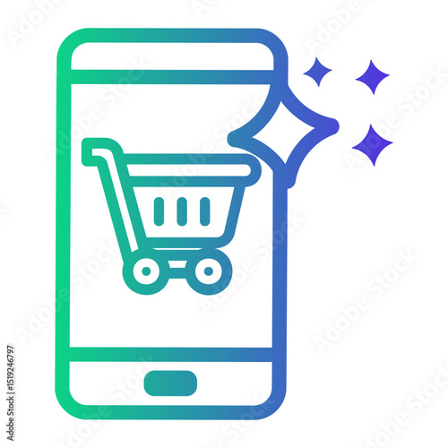 phone Line Gradient Icon