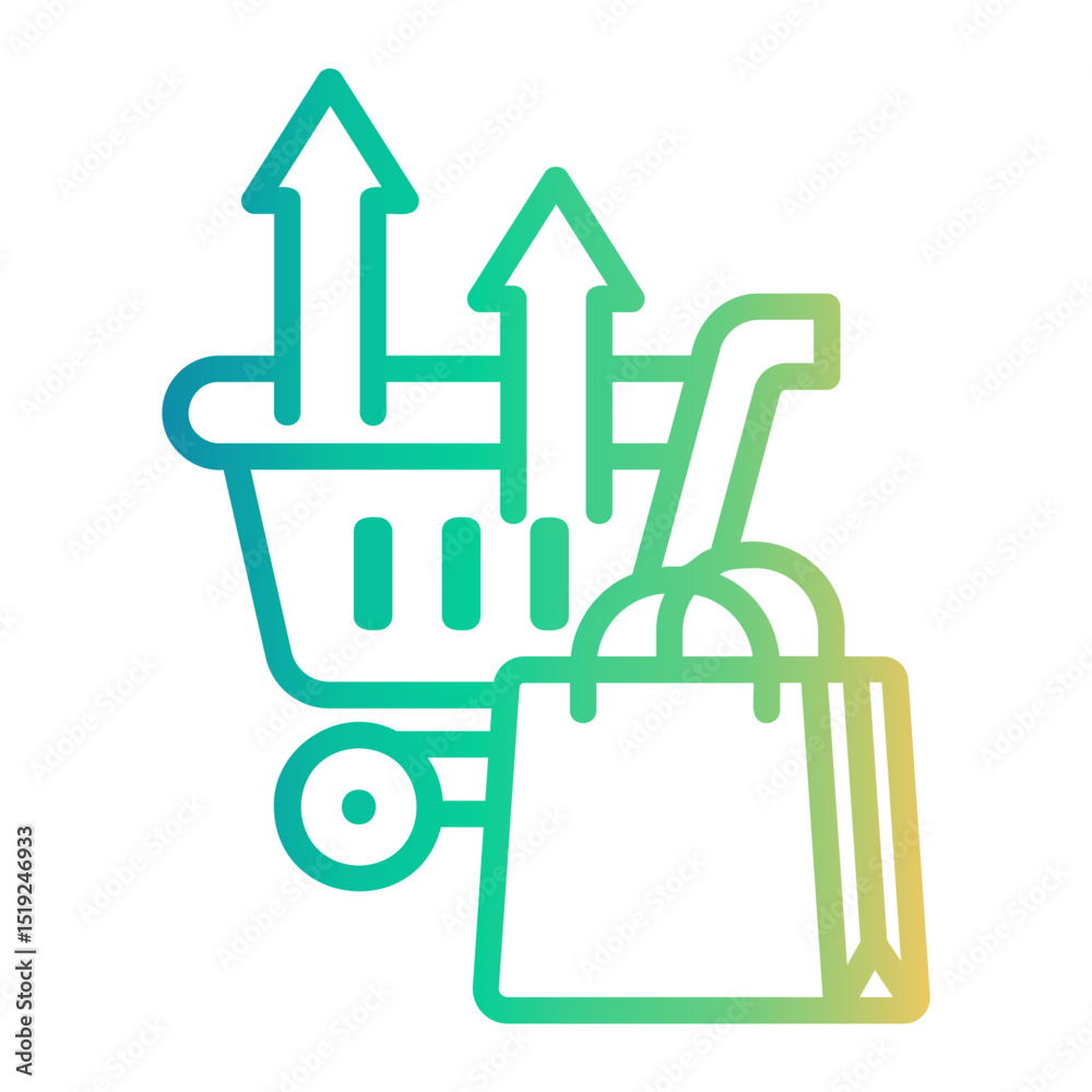 Obraz premium cart Line Gradient Icon