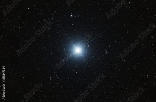 Dettaglio della luminosa stella Vega nella costellazione della Lyra
