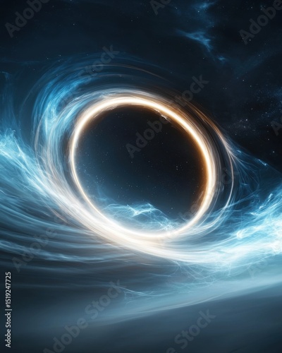 Cosmic Black Hole Accretion Disk - Abstract Space Art space abstract cosmic black hole universe dark