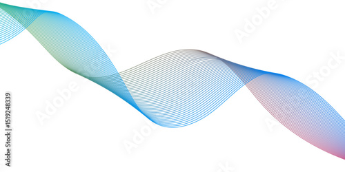 Minimal waveform frequency blue futuristic energy sound waves technology concept background. Abstract colorful wave line vector business texture. Pattern line blend curve flow futuristic background.