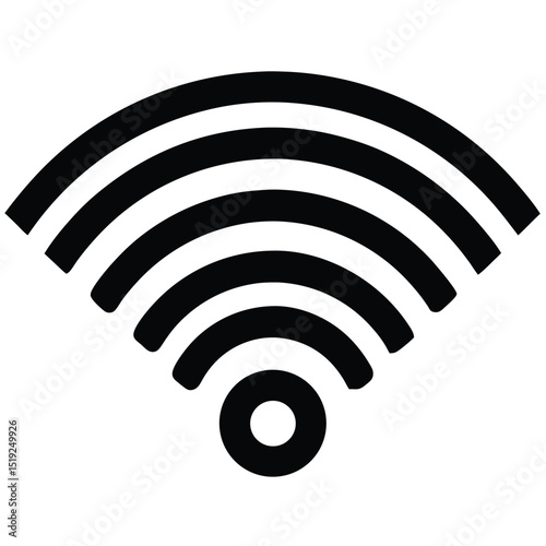 A wireless internet signal symbol for network communication