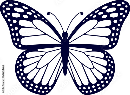Butterfly stencil drawing svg