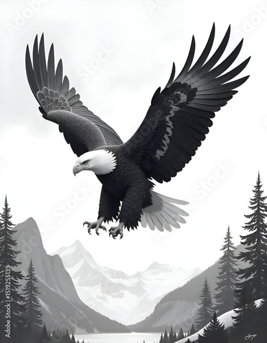 bald eagle in flight