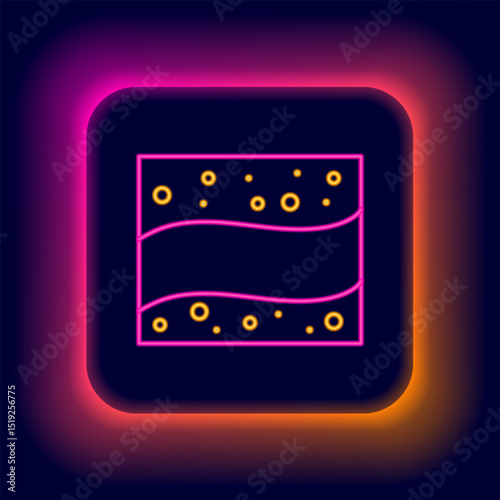 Glowing neon line Gold mine icon isolated on black background. Colorful outline concept. Vector