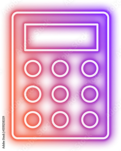 Neon Calculator Icon