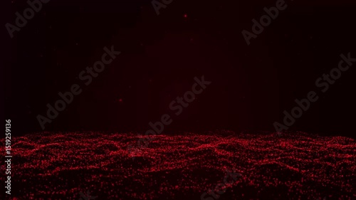 Technology background seamless looping exploding red particles innovation. Futuristic abstract digital design explosion burst dynamic motion movement energy particle artwork