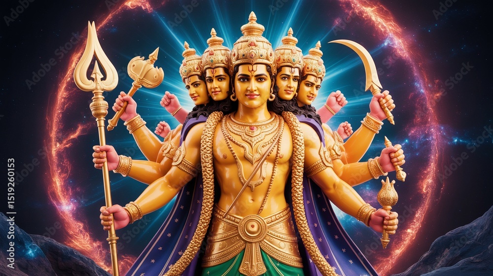 Fototapeta premium Murugan,Hindu, Hindu Deity, Cosmic Energy, Sacred Image