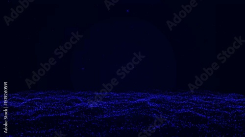 Technology background seamless looping exploding blue particles innovation. Futuristic abstract digital design explosion burst dynamic motion movement energy particle artwork