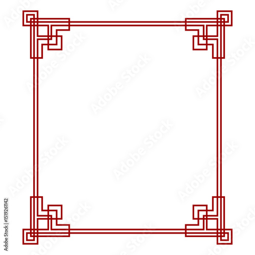 red chinese border frame.eps
