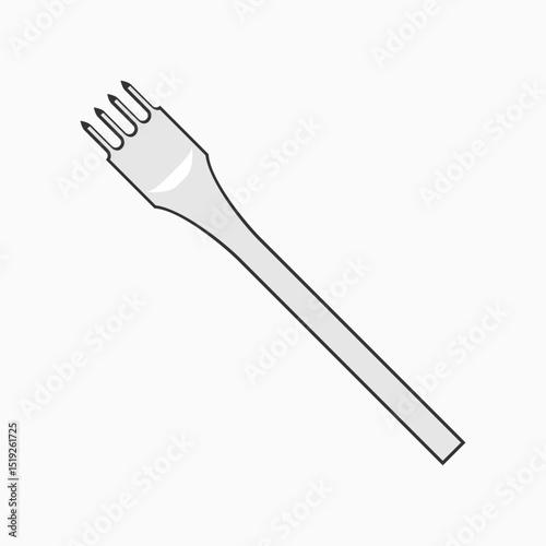 Leather diamond chisel. Vector illustration