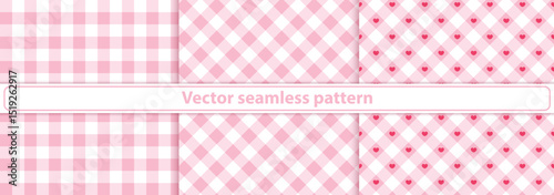 Vector seamless patterns in a cage. Element for your textile design. Blanket, clothes, shirts, tablecloth, etc. And also for the background.