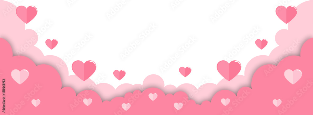 Cloud With Hearts Corner Border Cloud With Hearts Corner Border