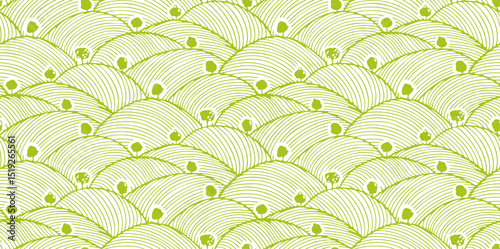 Pattern vineyard field farm texture background. Wine agriculture wheat rice japanese poster. Minimal abstract vineyard view. Organic grape banner label sketch design.