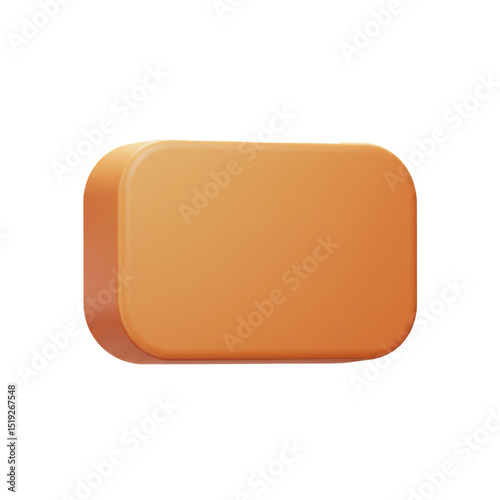 Orange 3D Rendered Box on White Background for Design and Visualization Purposes