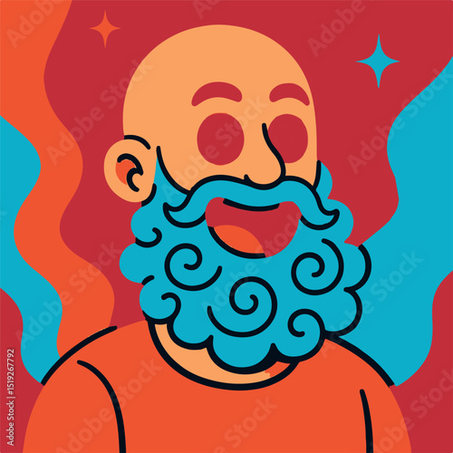 man with a smile vector
