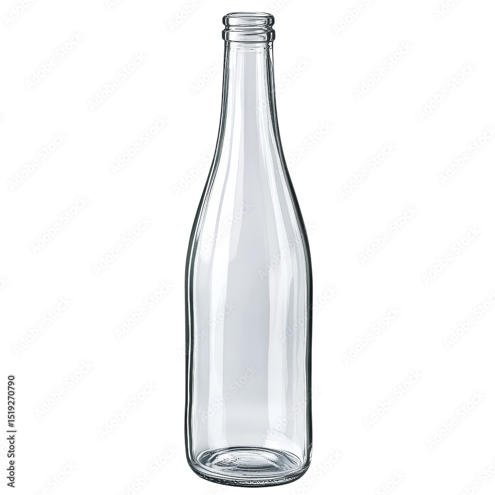 Empty Glass Bottle Mockup Single, Clear, Isolated on Transparent Background, Glass bottle, mockup, transparent background Empty Glass Bottle Mockup Single, Clear, Isolated on Transparent Background, Glass bottle, mockup, transparent background