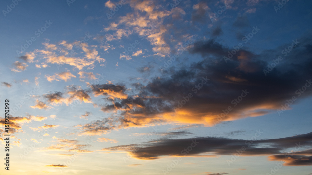 Fototapeta premium Sunset sky and evening glow