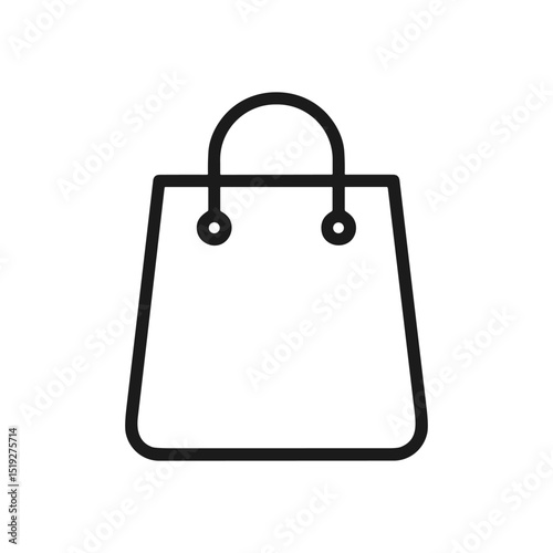 Minimalist shopping bag  clean  illustration design element