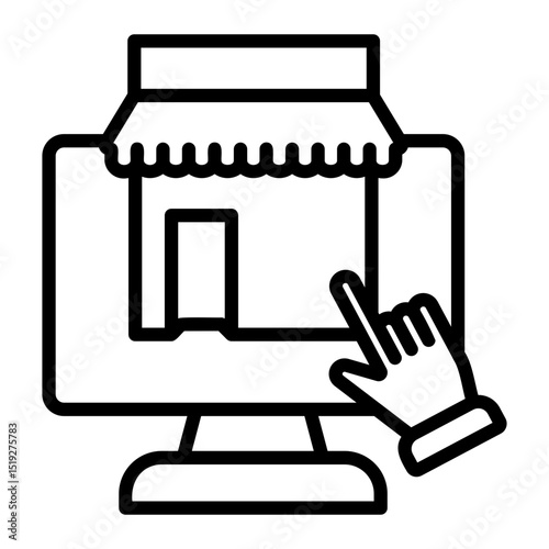 online marketplace Line Icon