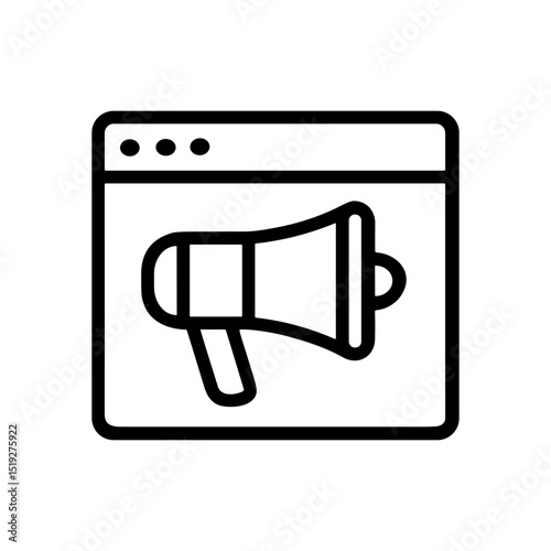 Online marketing through digital megaphone display illustration design element
