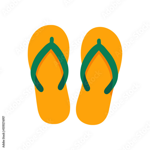Summer sandals sunshine yellow footwear illustration design element