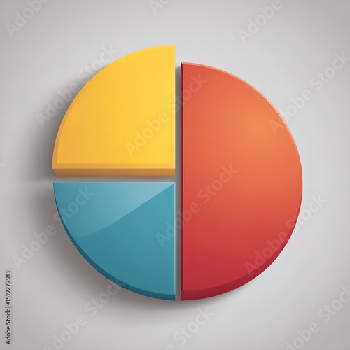 Free Download Decoding Insights A vibrant pie chart visualizing data insights and progress in business with clean - GFXLoad