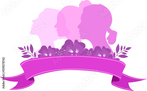 Women's Day Silhouette Banner