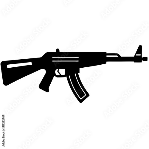assault rifle vector illustration