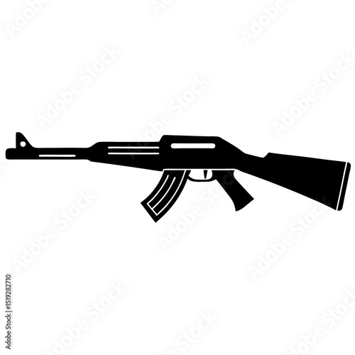 assault rifle vector