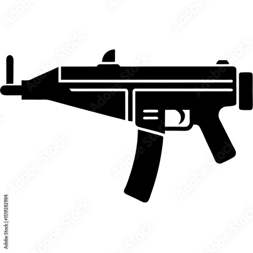 assault rifle vector illustration